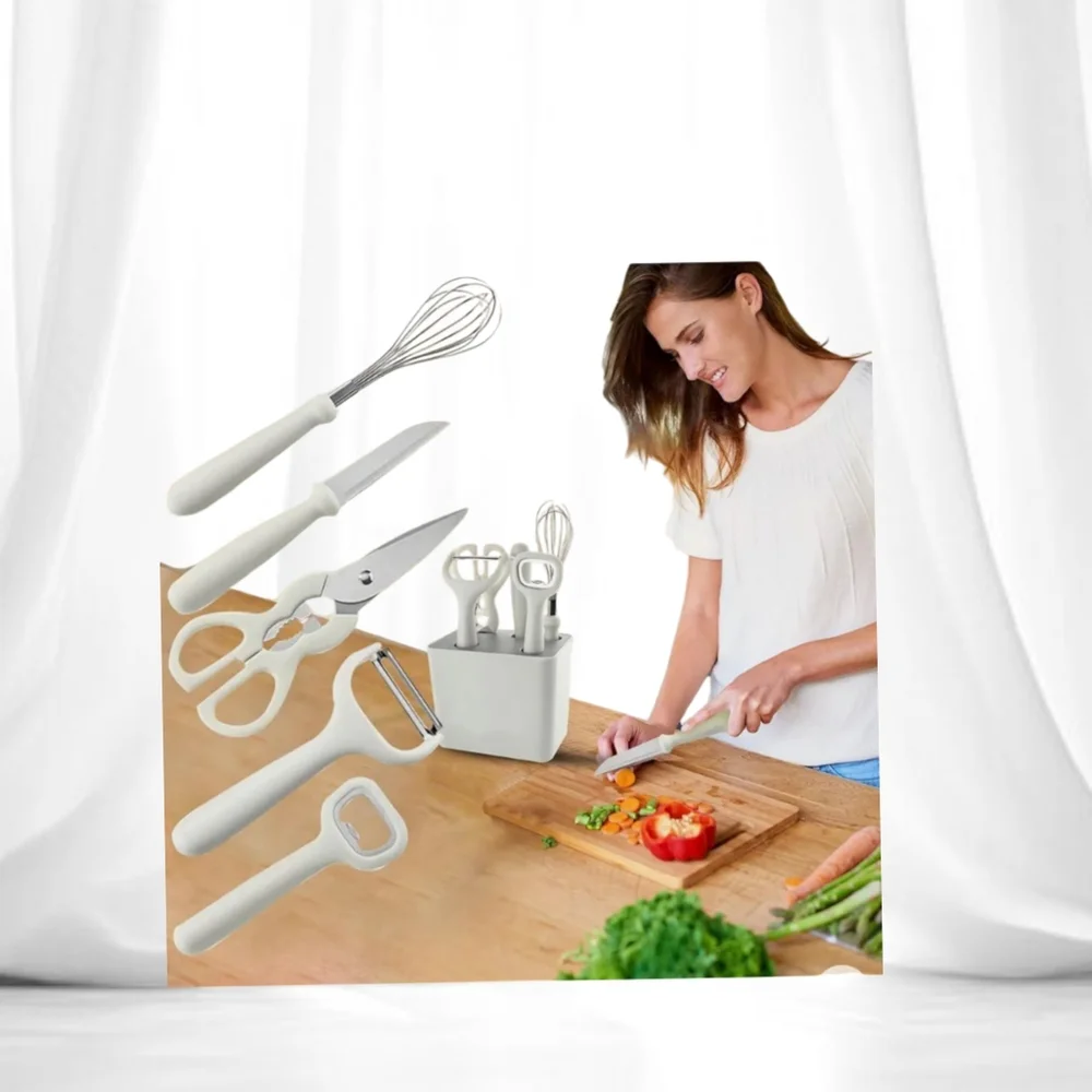 Kitchen Gadget ~ Small Tool Set for Your Kitchen with Storage. 6 Pcs NWT